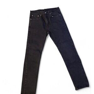 Levi's Mens 502 Black Straight Denim Jeans Cotton Dark Wash Regular 5-Pocket